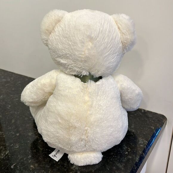 HARRODS White Luxury My Teddy Bear Plush.  10” - Picture 5 of 9